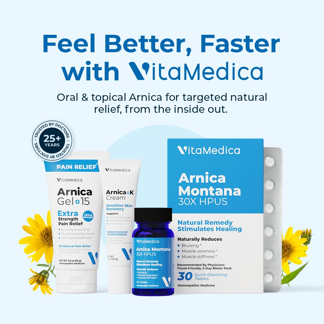 VitaMedica Arnica + Vitamin K Bruise Recovery Cream for Face & Under-Eye, Sensitive-Skin Formula, Post-Procedure Support, 0.5 oz VitaMedica uk supplements
