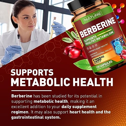 Berberine 1200mg - 100% Pure Berberine HCl Supplement, High Strength Berberine Built by Nature uk supplements