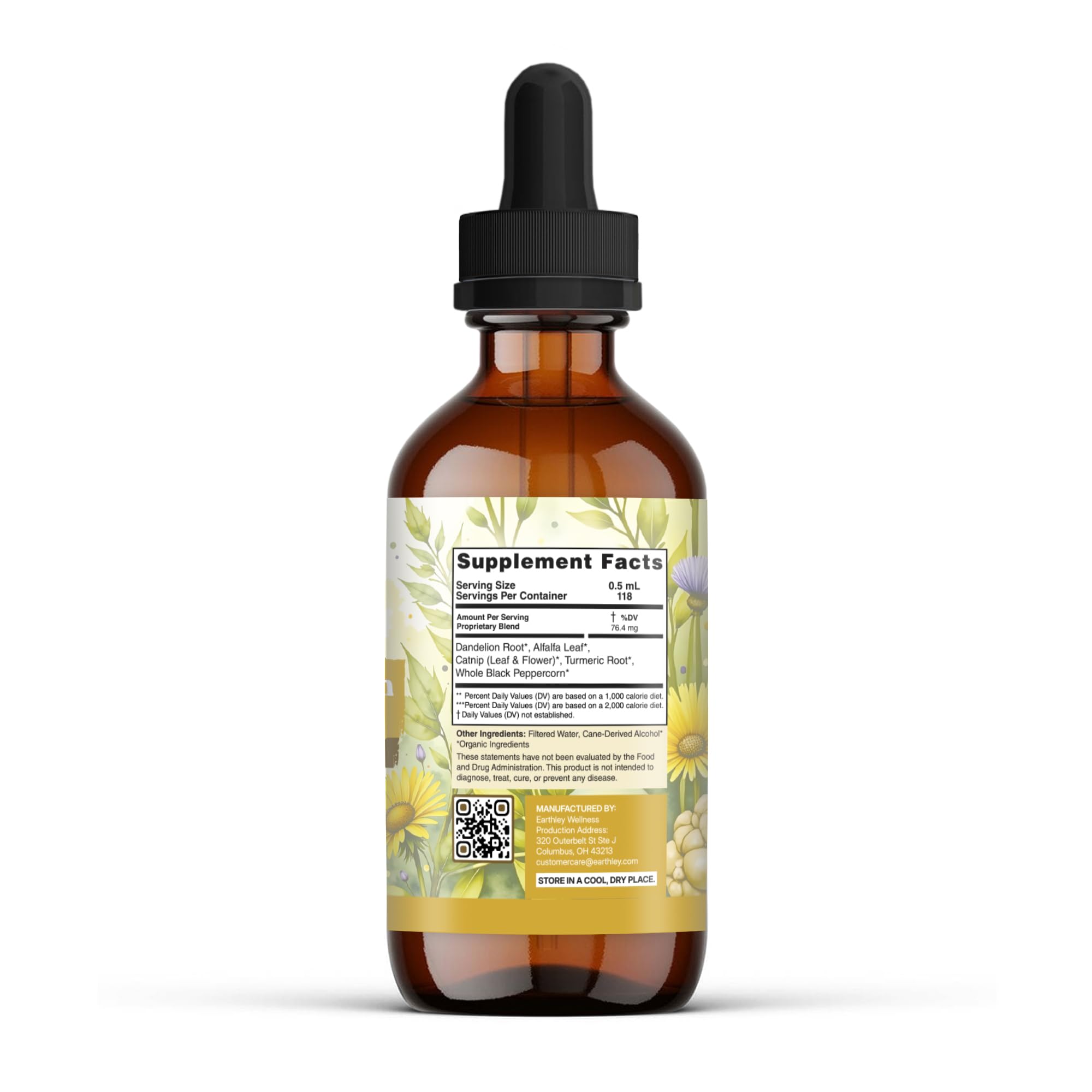 Earthley Wellness Postpartum Balance, Supports and Balances Female Hormones, Supports Postpartum Recovery, Smooths Out Mood Swings, Essential Herbs Like Dandelion Root, Catnip, & Alfalfa (2oz) Earthley Wellness uk supplements
