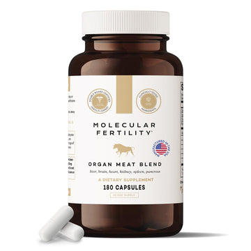 Molecular Fertility Beef Organ Complex - Pasture-Raised, Grass Fed Beef Liver, Brain, Heart, Spleen, Pancreas Blend, Healthy Hormone Balance and Fertility Supplement for Women and Men, 180 Capsules Molecular Fertility uk supplements