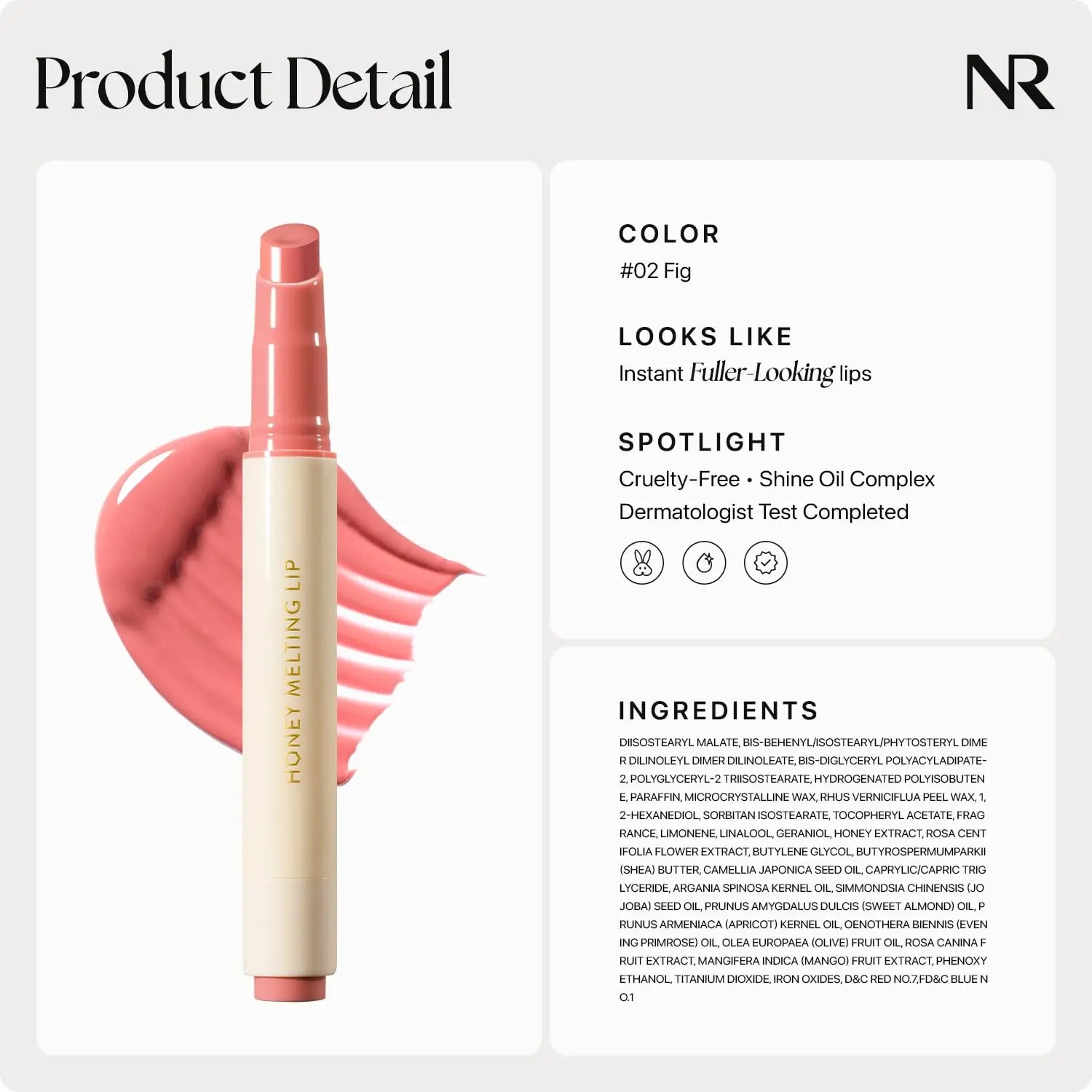 Nature Republic HONEY MELTING LIP (02 FIG) SOFT LIP STICK, Hydrating Gloss, Moisturizing balms, Sheer tint, Shine & Nude, Glowy Finish, korean make up Nature Republic uk supplements