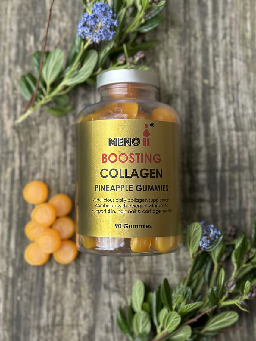 Meno® Boosting Collagen Natural Pineapple 90 Gummies Meno II uk supplements