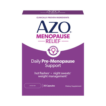 AZO® Daily Pre-Menopause Relief Perimenopause Supplements for Women, Hot Flash, Night Sweat and Healthy Weight Management Support* - 30 Count AZO uk supplements