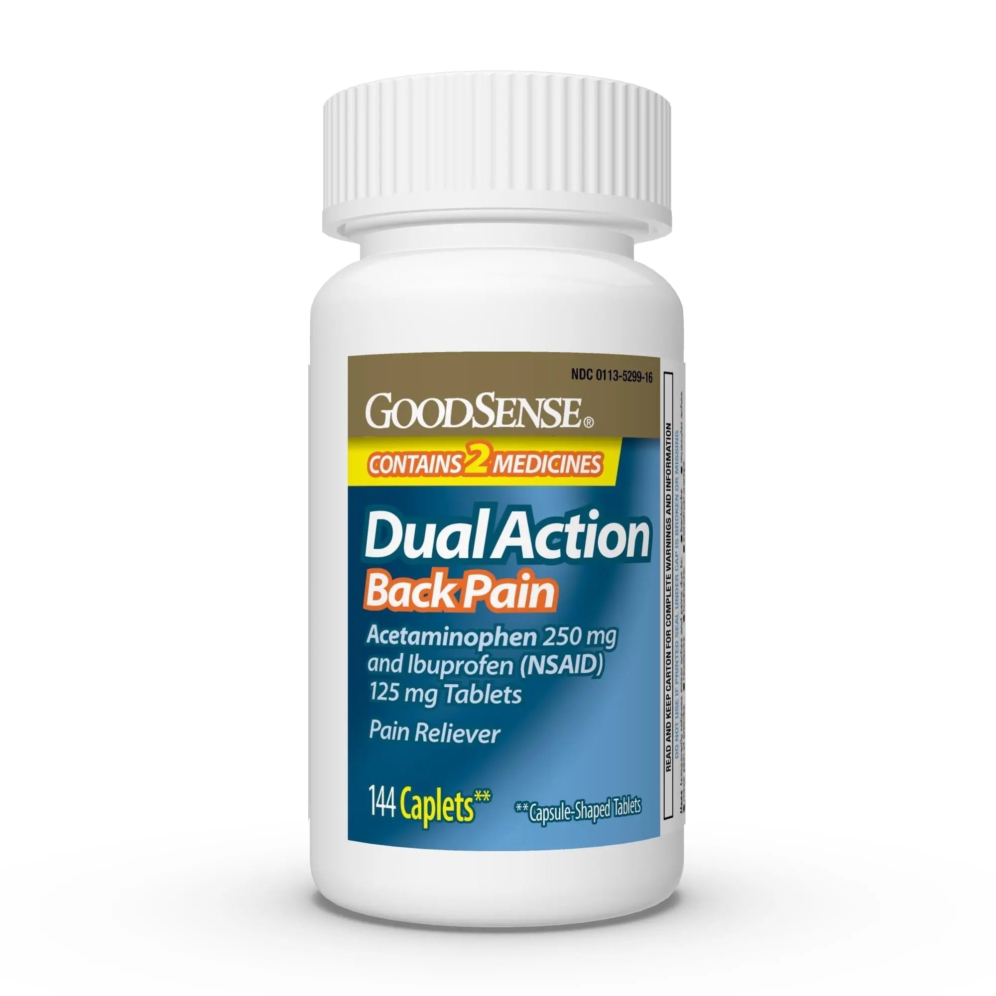 GoodSense Dual Action Acetaminophen and Ibuprofen (NSAID) Tablets, 250 mg/125 mg, Back Pain, 144 Count GoodSense uk supplements
