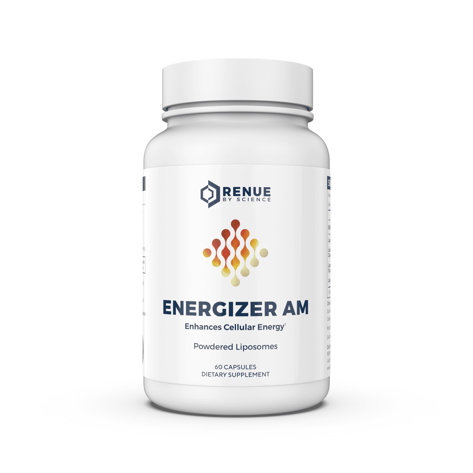 Renue By Science Energizer AM | Liposomal Resveratrol Hesperidin & Green Tea Supplement | 60 Capsules with Trans Resveratrol (65mg) Hesperidin (150mg) Green Tea Extract (35mg) - Non-GMO | Made in USA Renue By Science uk supplements