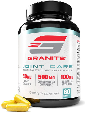 Granite Joint Care: Premium UC-II Collagen, Turmeric Curcumin C3, AKBA Boswellia + More - All-in-One Support for Joint Mobility, Comfort & Strength (60ct) Granite Supplements uk supplements