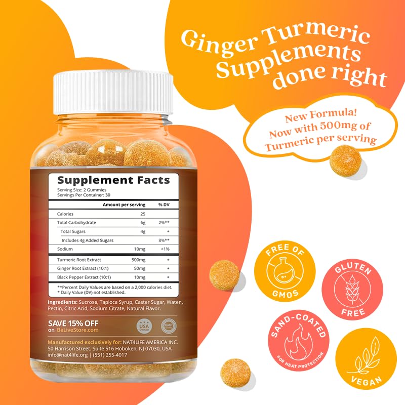 BeLive Turmeric Curcumin with Black Pepper & Ginger - Turmeric and Ginger Supplement BeLive uk supplements