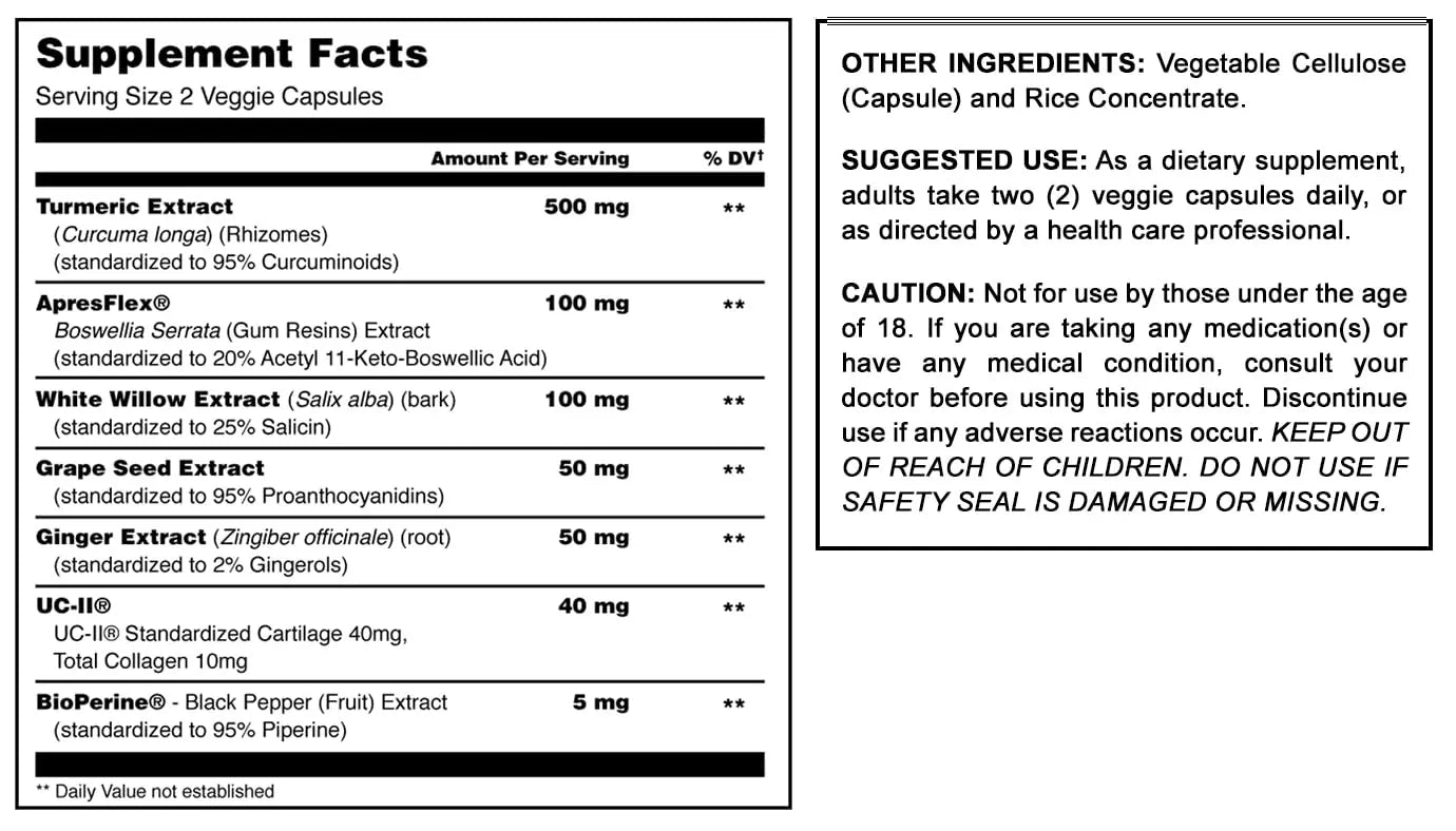 Amazing Muscle Flex Advanced Formula Supplement | Contains: Turmeric Extract, BioPerine, White Willow & More | Vegetarian Capsules | Non-GMO | Gluten-Free | Made in USA (1 Pack | 60 Count) Amazing Muscle uk supplements
