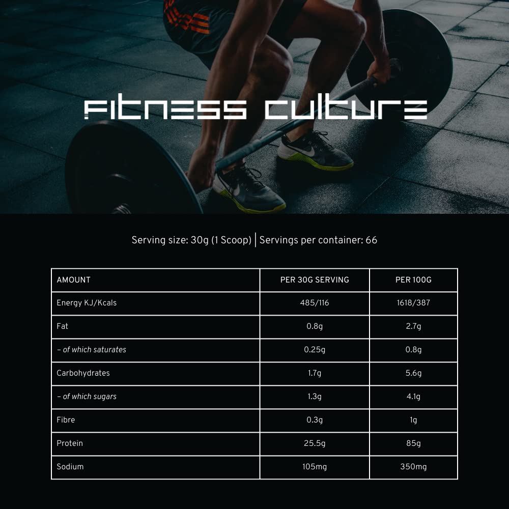 Fitness Culture Whey Bio 100 Whey Protein Powder with Pre and Pro Biotics Raspberry Flavour My Store uk supplements