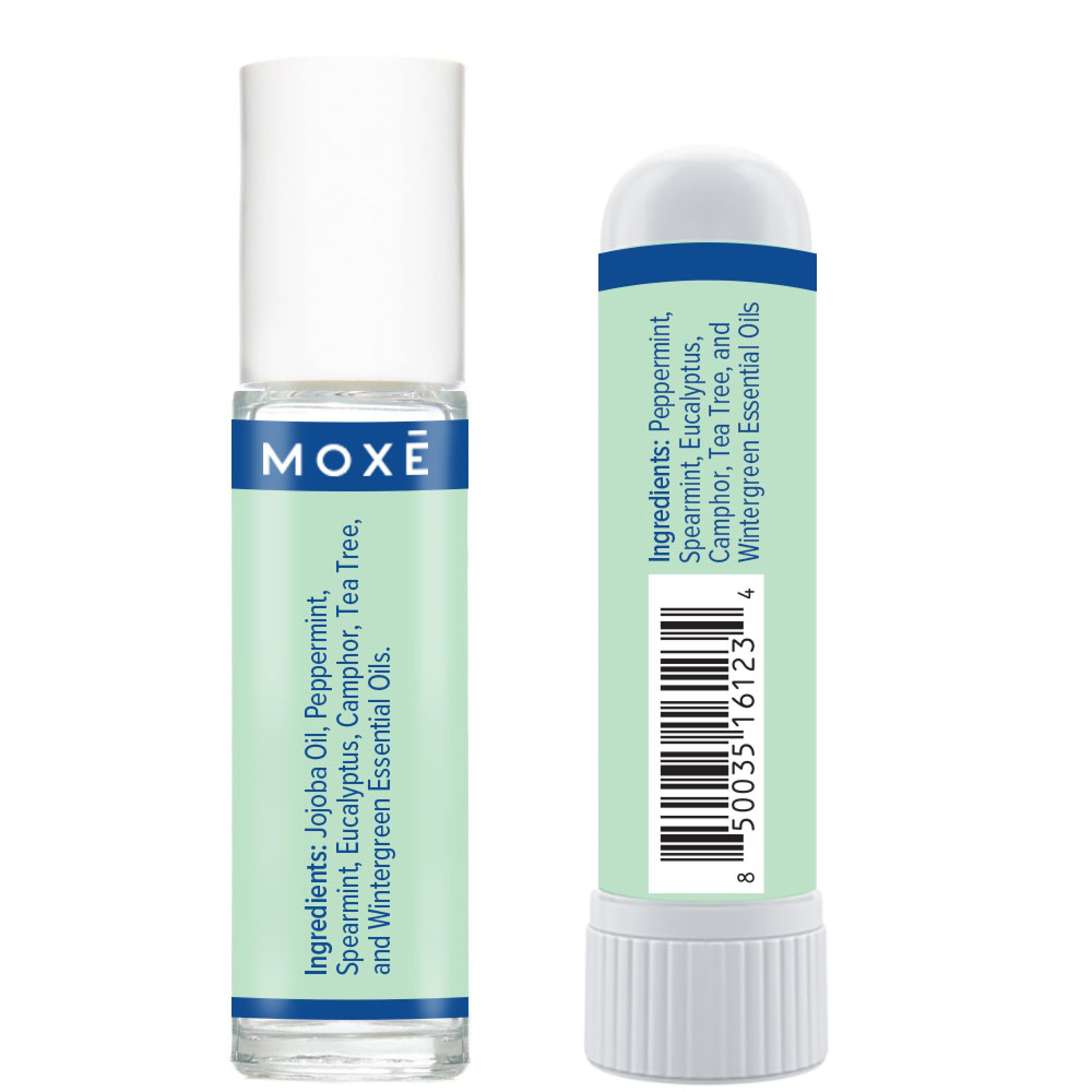 MOXE Migraine Rollon Stick & Nasal Inhaler, Fast Cooling Comfort for Headaches & Tension, Non-Medicated Soothing Vapors, Peppermint, Eucalyptus, and Other Essential Oils, Metal Roller, Made in USA MOXE uk supplements