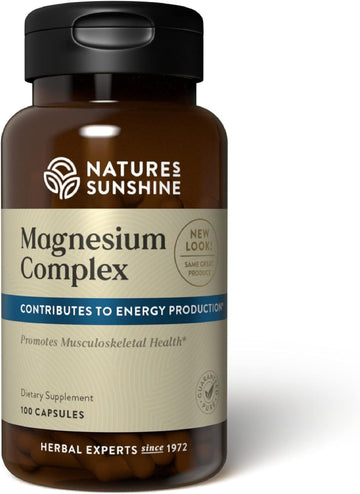 Nature’s Sunshine Magnesium Complex - High Potency Magnesium Supplement with Citrate & Malate for Relaxation, Optimal Absorption, Muscle Function, Energy Production - 50 Servings (100 Capsules) Nature's Sunshine uk supplements