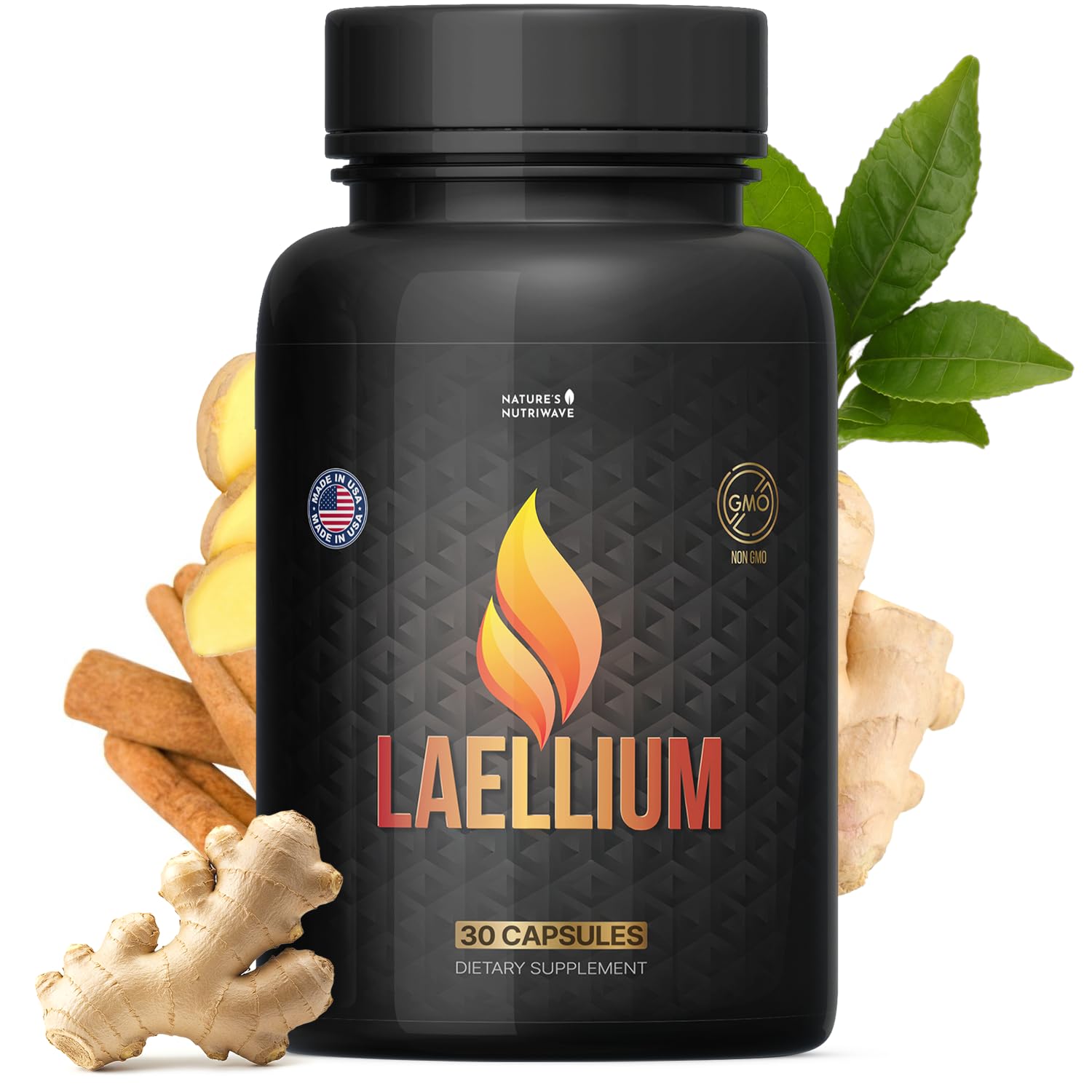 Laellium Capsules – Natural Supplement with Green Tea, Apple Cider Vinegar & Ginseng – Non-GMO, Supports Wellness – 30 Capsules, 1 Month Supply Nature’s NutriWave uk supplements
