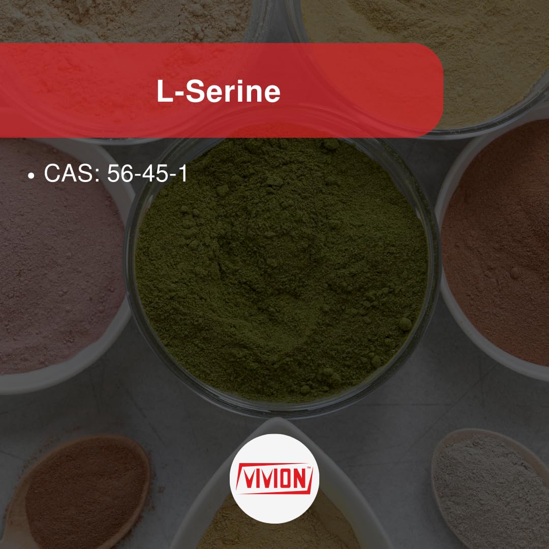 L‑Serine Powder - 1000 Grams - Amino Acid - Powdered for Manufacturing Cognitive Health & Cellular Support Tablet Capsule Formulations - 1 kg (2.2 lb) Vivion uk supplements