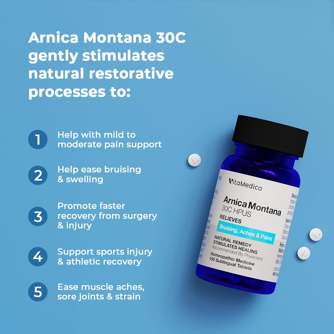 VitaMedica Arnica Montana 30C Rapid Dissolve Tablets for Natural Pain, Bruising, and Swelling Support VitaMedica uk supplements