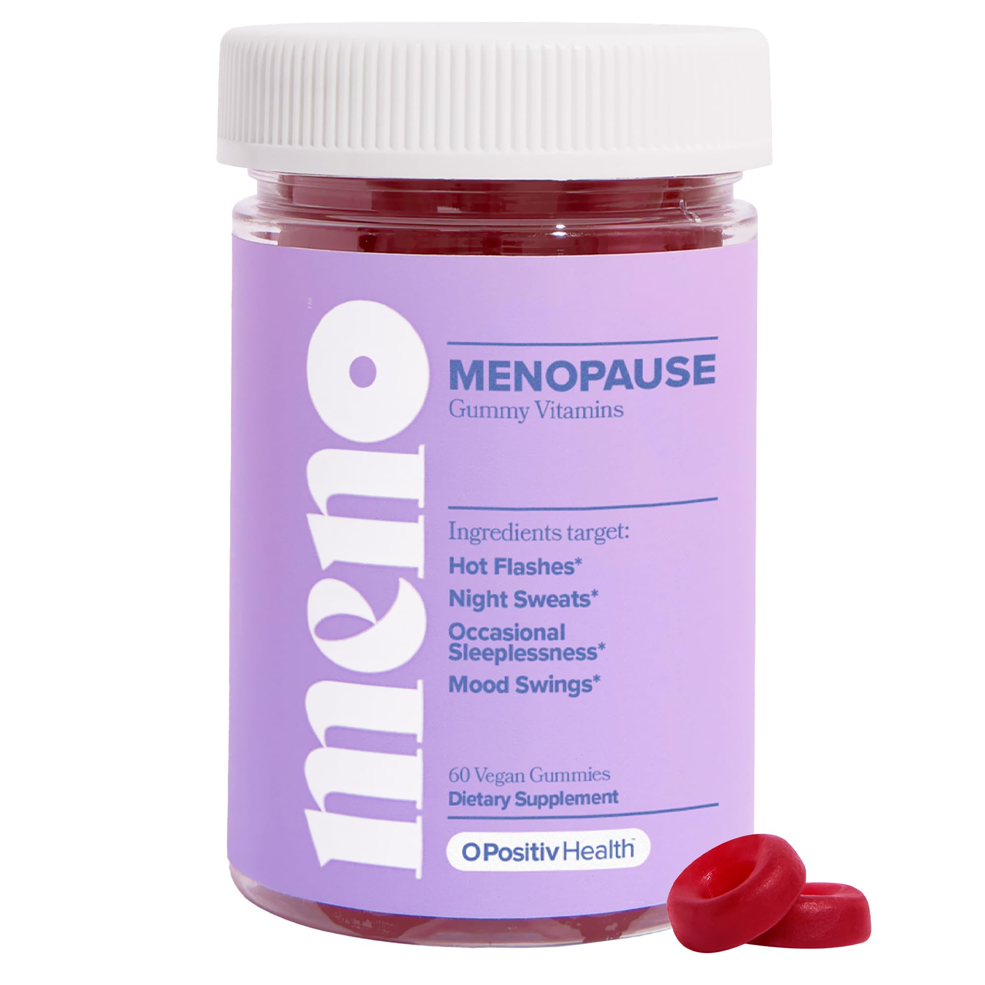MENO Gummies for Menopause, 30 Servings (Pack of 1) - Hormone-Free Menopause O Positiv uk supplements