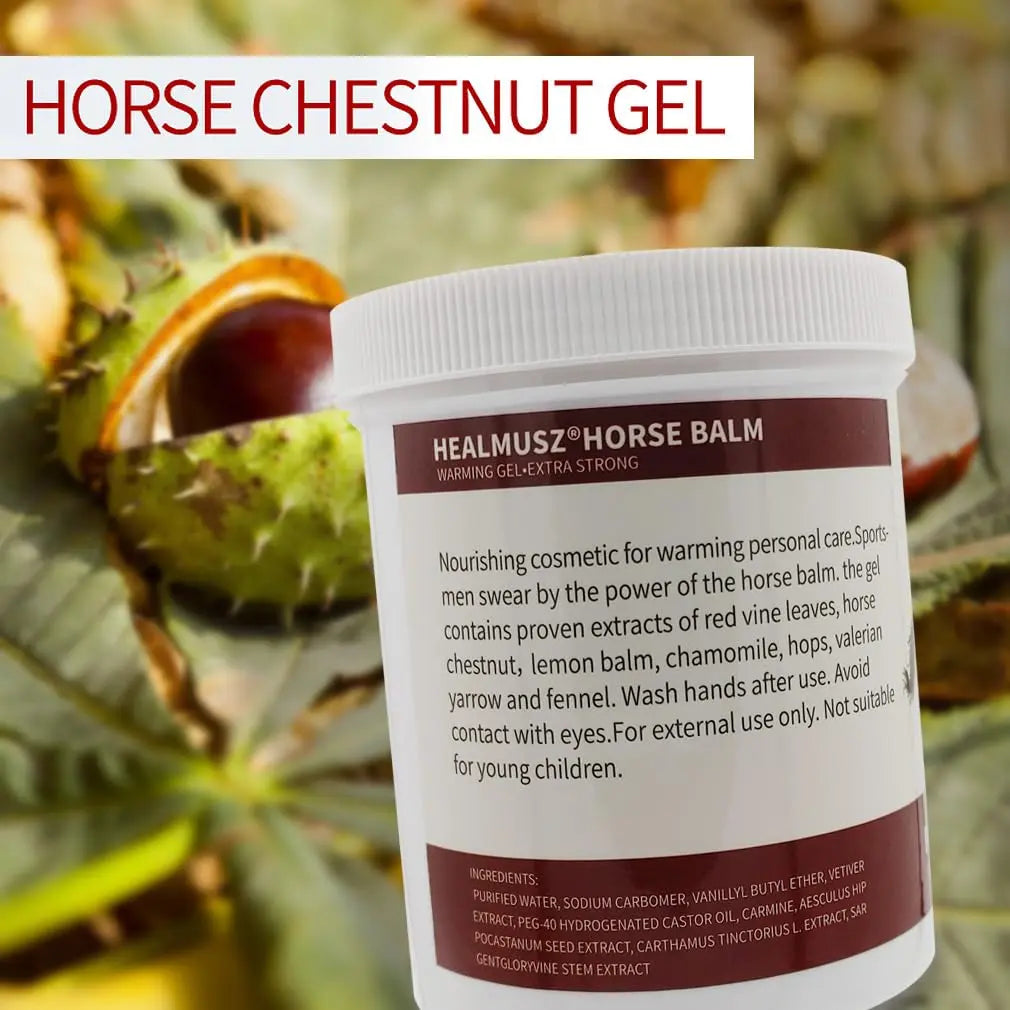 Horse Chestnut Cream Extra Strength Warming Massage Gel 16.9 Fl Oz (500mL) - Pferdebalsam for Varicose Veins, Muscle, Neck & Joint Discomfort, Bruises and Numbness ciwoll uk supplements