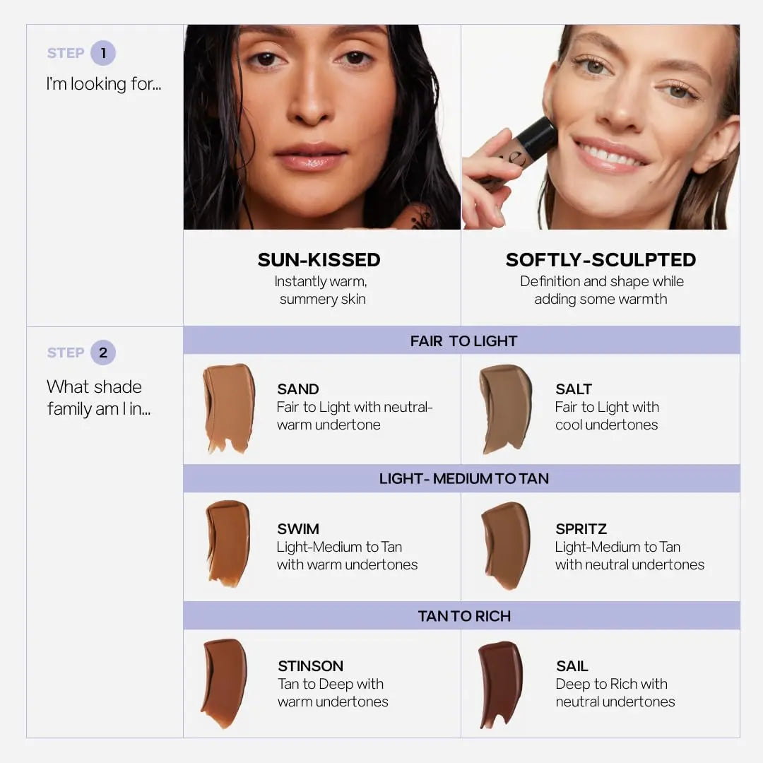 Saie Radiant Glow Duo - Dew Bronze Soft-Focus Liquid Bronzer in Sail (0.4 oz) & Mini Glowy Super Gel Lightweight Illuminator in Sunglow (0.5 oz), Hydrating Makeup Essentials for a Sun-Kissed Glow Saie uk supplements