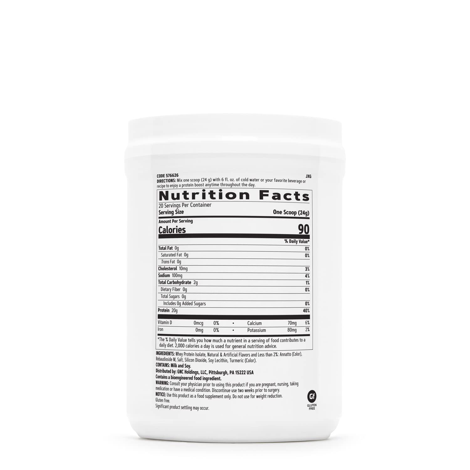 GNC Total Lean Zero Sugar Protein - French Vanilla - 20 Servings GNC uk supplements