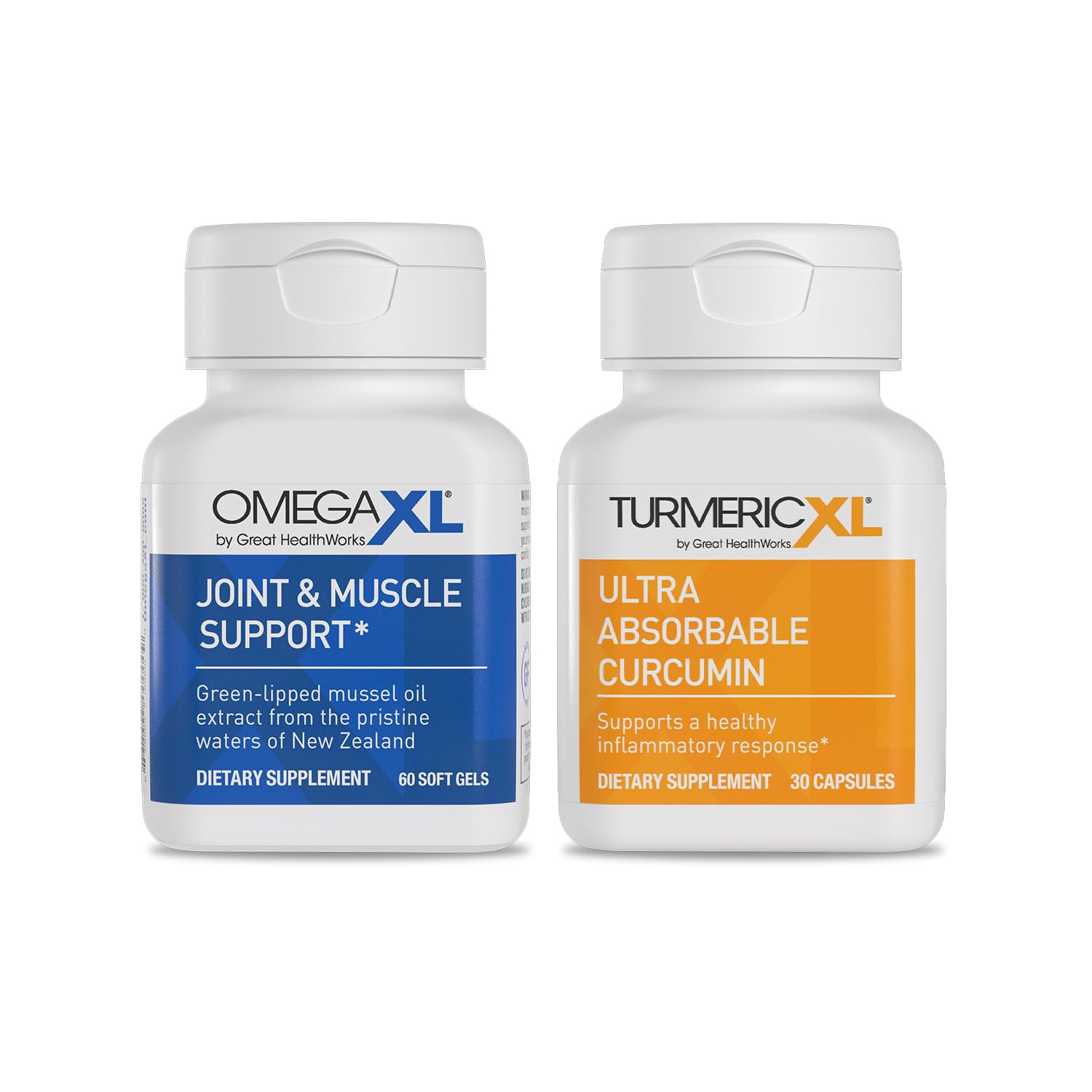 OmegaXL Powerful Joint and Muscle Support Supplement (60 Count) & TurmericXL (30 Count) OmegaXL uk supplements