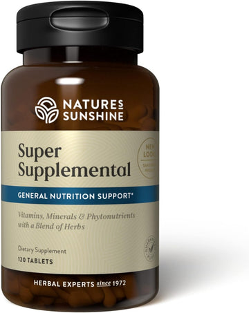 Nature's Sunshine Super Supplemental: Complete Multivitamin with Minerals, Antioxidants & More for Nutritional Gaps, Overall Health, Immune & Energy Support. 120 Tabs Nature's Sunshine uk supplements