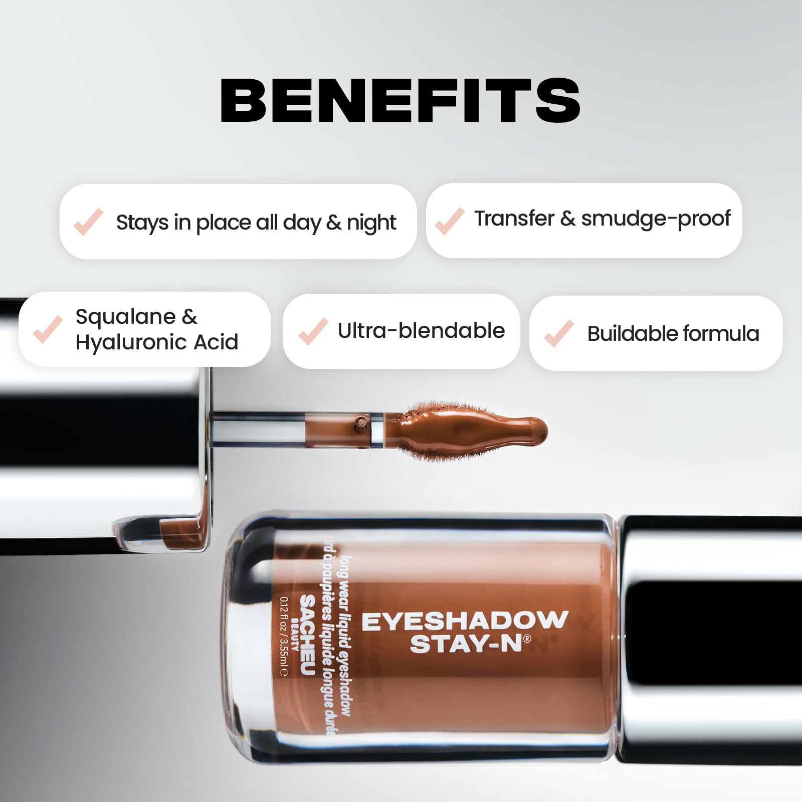 Sacheu Liquid Eyeshadow STAY-N Longwear Eye Makeup — Buildable Highly Pigmented & Blendable Eye Shadow Cream in Matte & Shimmer Finishes, Candy Dipp’d Sacheu uk supplements