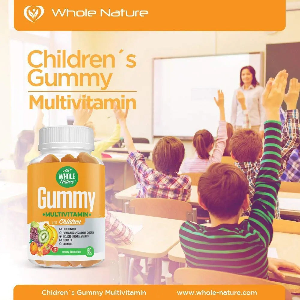Whole Nature Kids Gummy Multivitamin - Complete Daily Essentials Childrens Vitamins and Minerals for Overall Wellness, 90 Gummies Whole Nature uk supplements