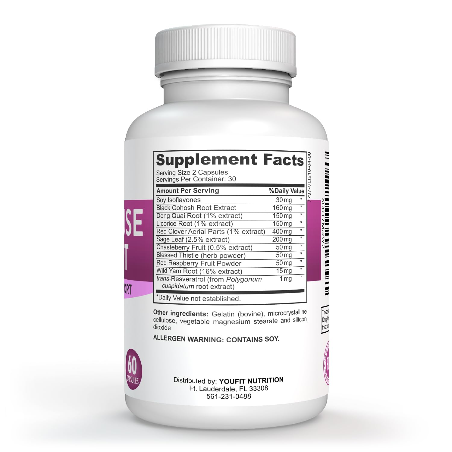 YouFit Nutrition Menopause Relief Capsules for Women - Natural Menopause Supplements for Women - Complete Day and Night Menopause Support - Reduces Hot Flashes, Stress, Night Sweats - 30 Servings YouFit Nutrition uk supplements