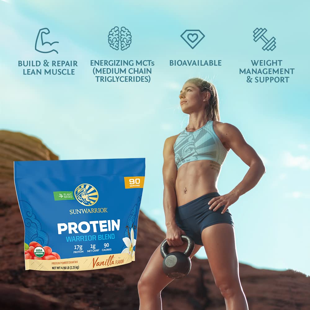 Sunwarrior Vegan Organic Protein Powder Plant-Based | BCAA Amino Acids Hemp Seed Sunwarrior uk supplements