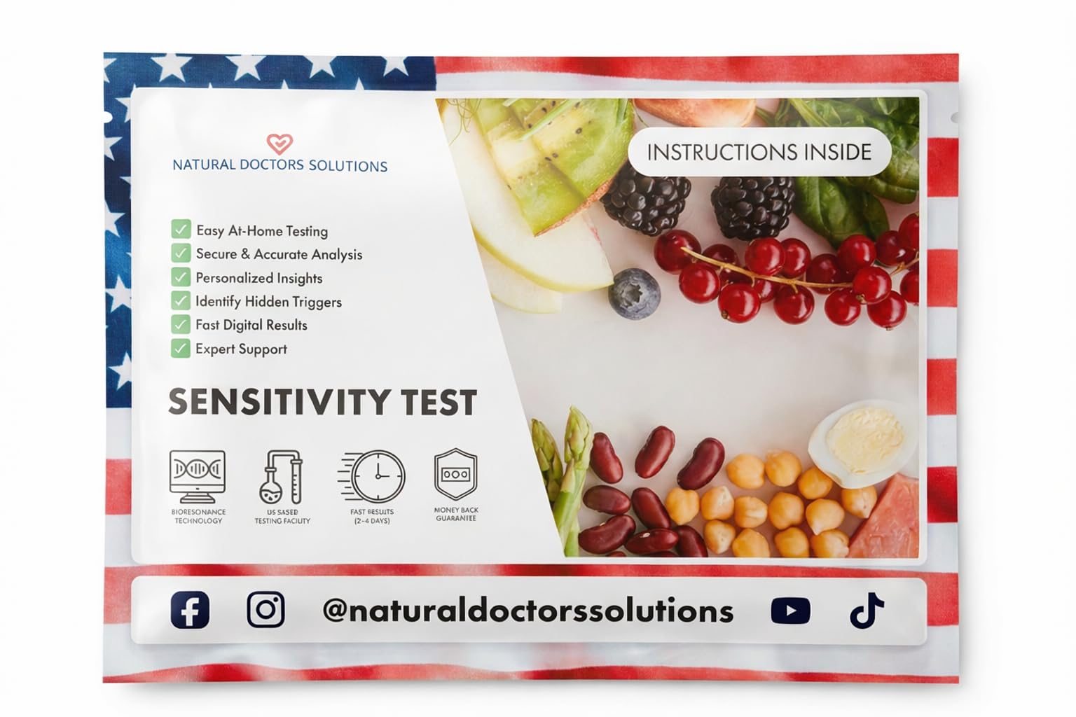 Advanced 1000 Item Food Sensitivity Test Digital Hair Analysis At Home Collection Food Environmental Metals Minerals and Additives Sensitivity Insights 24 to 48 Hour Results NATURAL DOCTORS SOLUTIONS uk supplements
