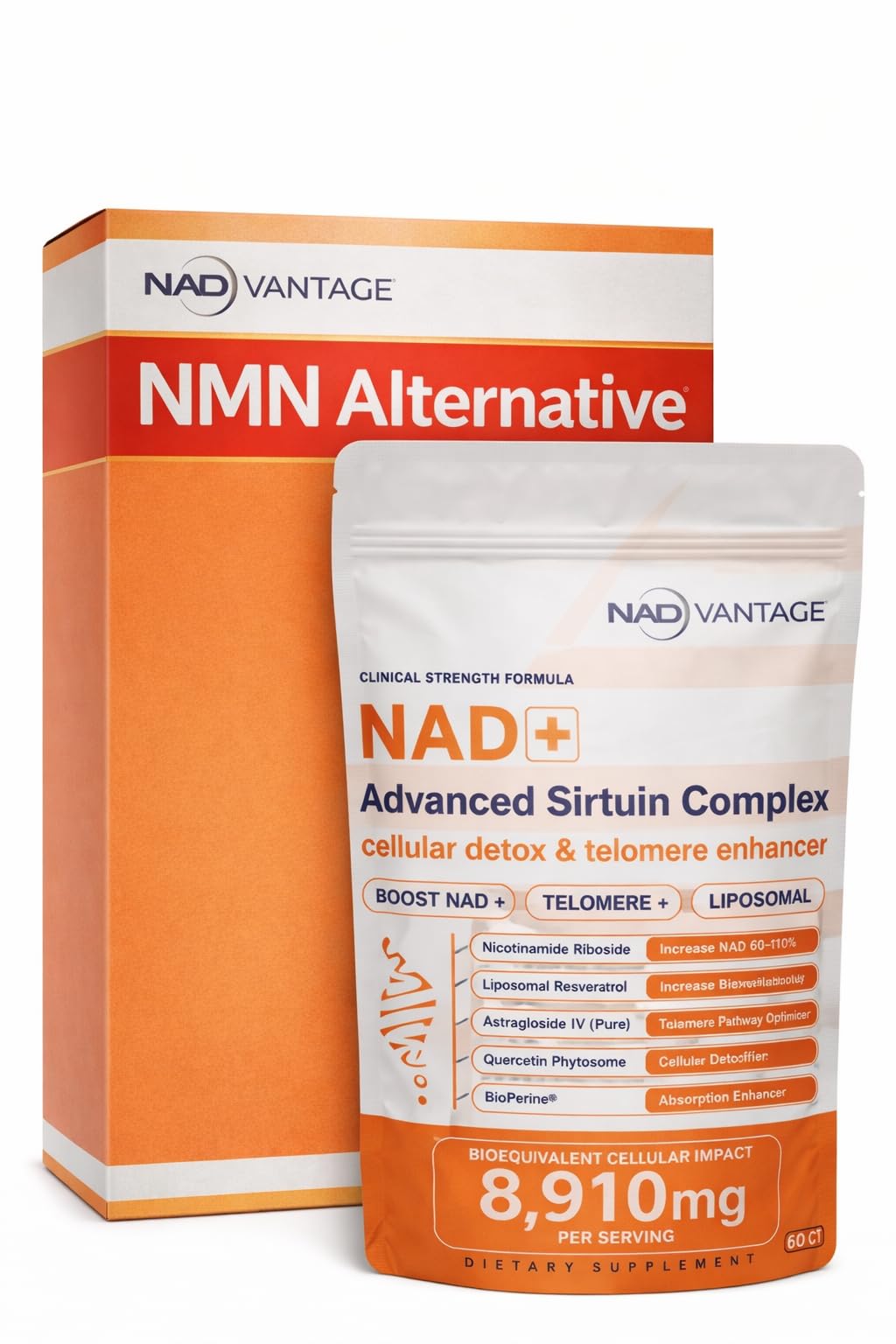 Eternaroot NAD+ 5D Matrix - High Potency NAD Precursor - 1000mg Nicotinamide Riboside (NR) + Liposomal Resveratrol - Clean Vegan Formula - Cellular Energy & Immune Support Eternaroot uk supplements