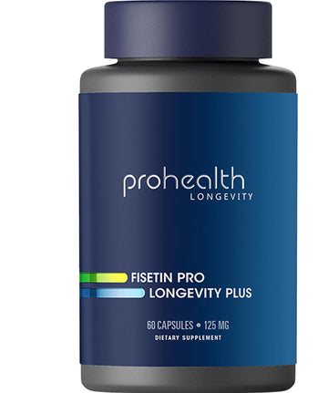 ProHealth Fisetin Supplements-15X Better Absorption from Polyphenol Blend + MCT Oil. 3rd Party Tested Pure. USA Manufactured. Powerful Antioxidant + Senolytic. Fisetin Supplement 125mg X 60 Servings ProHealth uk supplements
