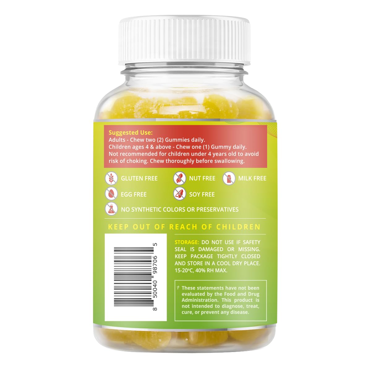 BeLive Magnesium Gummies 200mg - 60 Ct | Magnesium Glycinate Supplements for Relaxation, Stress Relief, and Sleep for Adults & Kids - Tasty and Tangy Pineapple Flavor BeLive uk supplements
