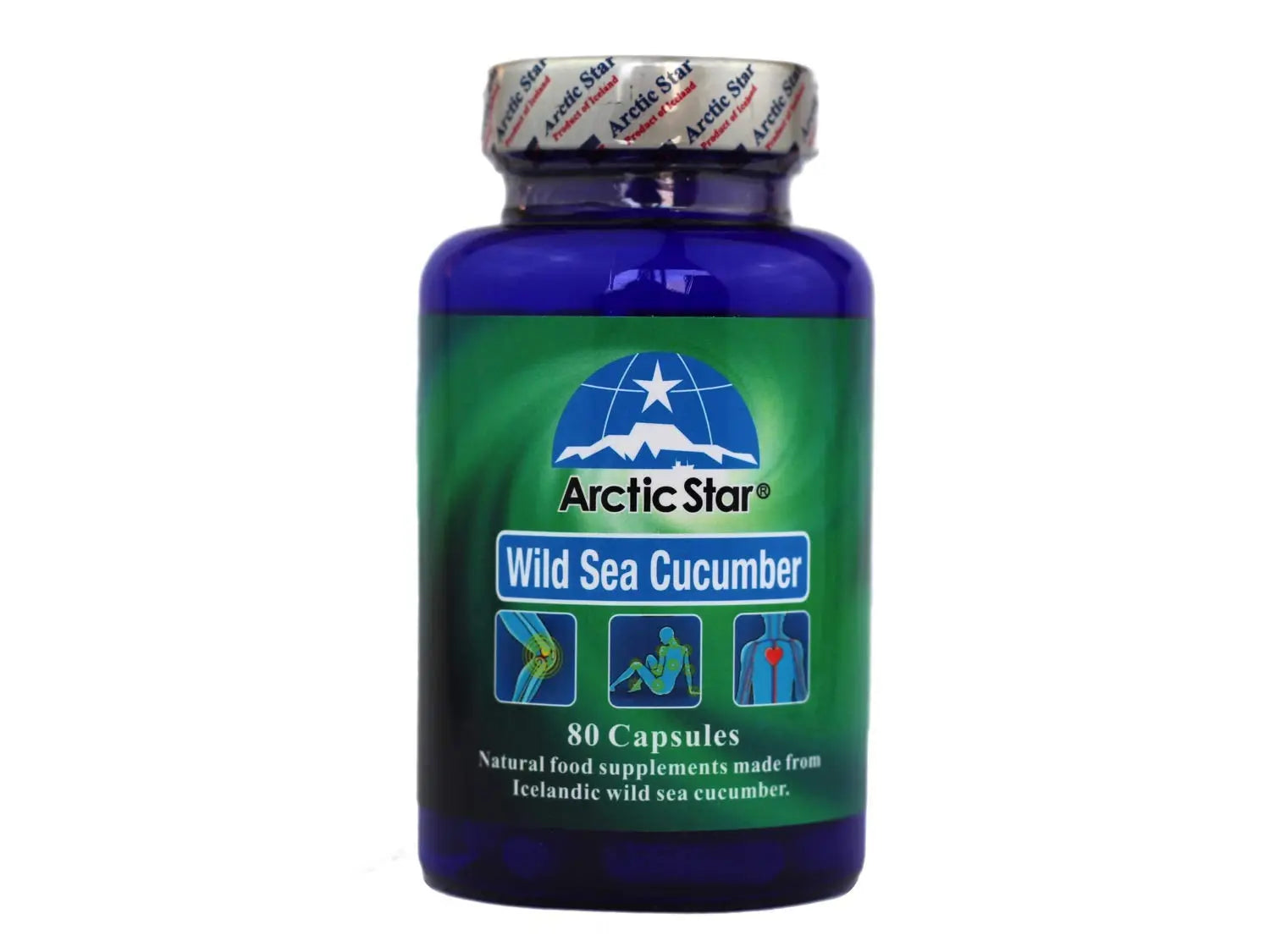 Arctic Star - Sea Cucumber Capsules - Natural Pure Iceland Atlantic Wild Caught Sea Cucumber Extract Supplement Pills - Joint Health t & Immune Health 400mg 80 Capsules/Bottle Arctic Star uk supplements