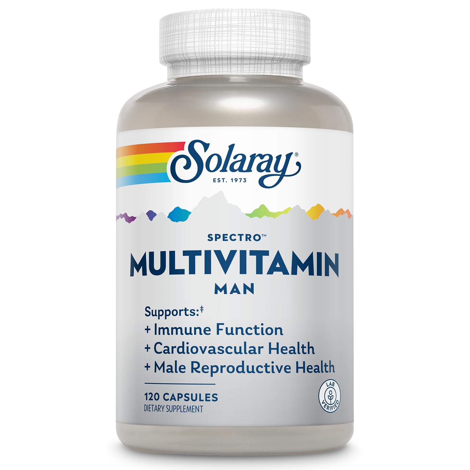 SOLARAY Spectro Multivitamin for Men - Cellular Energy, Heart Health, Immune Support - 45 Vitamins and Minerals w/Vitamin A, Vitamin C, D, Zinc, Digestive Enzymes, CoQ10, 60-Day Guarantee, 30 Serv. SOLARAY uk supplements