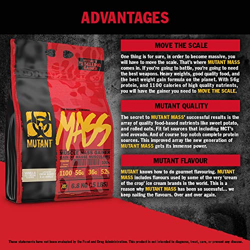 MUTANT Mass Weight Gainer Protein Powder, High-Calorie Workout Shakes Mutant uk supplements