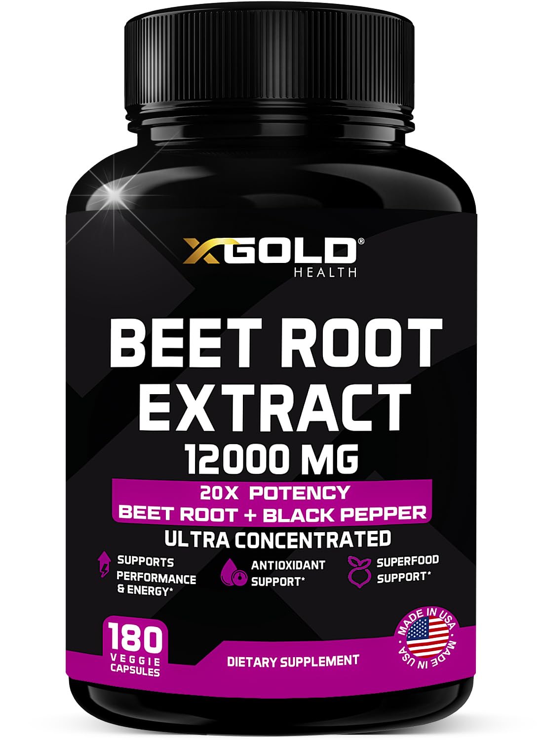 Beet Root Extract Capsules - 12000mg 20x Concentrated Beet Root Capsules Supplement X Gold Health uk supplements