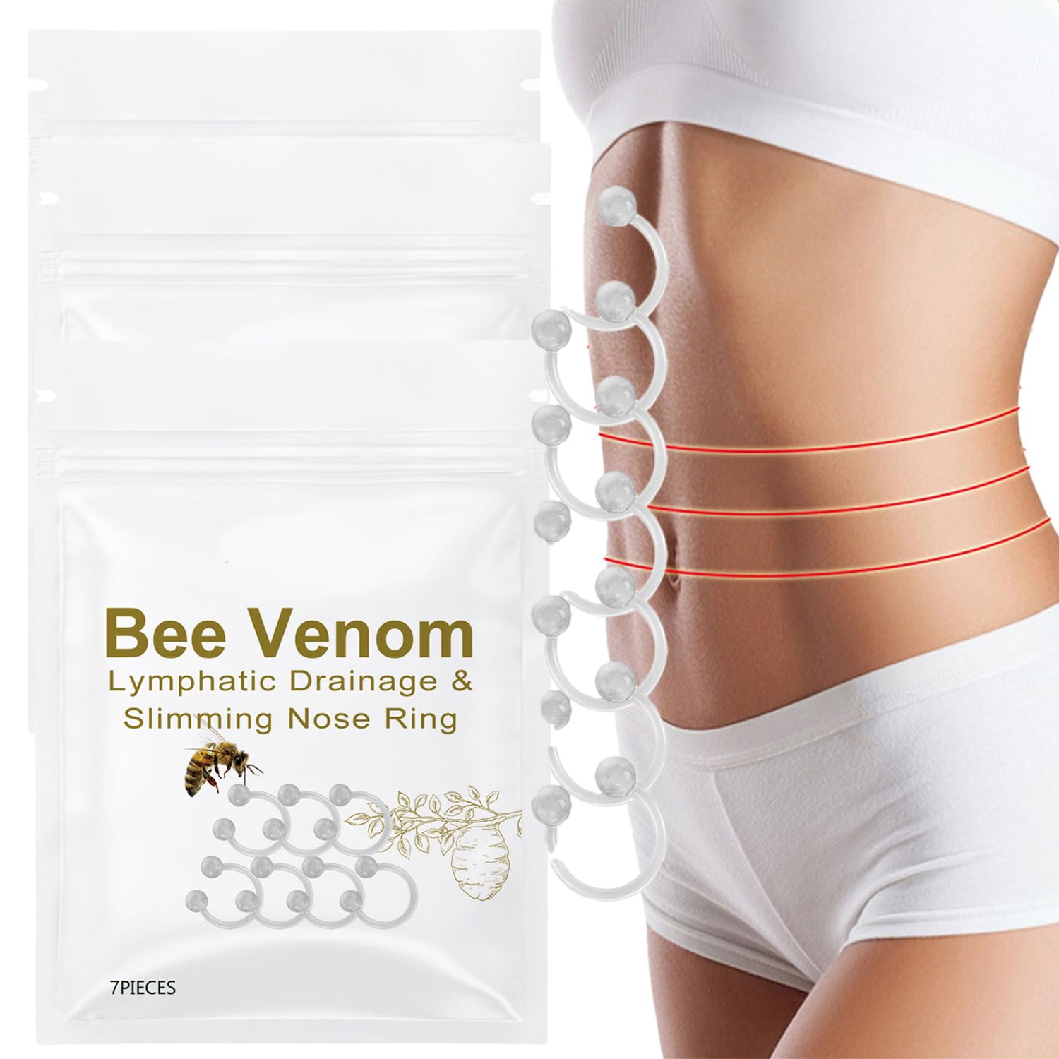 Bee Venom Slimming Nose Ring GGPM Bee Venom Lymphatic Drainage & Slimming Nose Ring Bee Venom Generic uk supplements