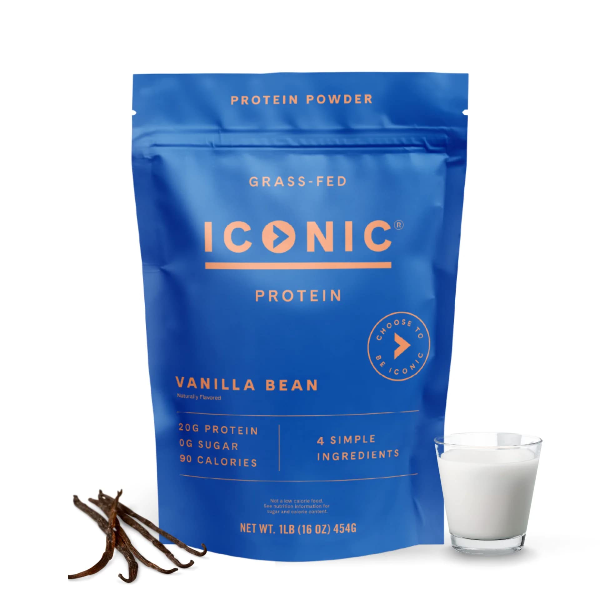 ICONIC Protein Powder, Vanilla Bean - Sugar Free, Low Carb Protein Powder - Lactose Free ICONIC uk supplements