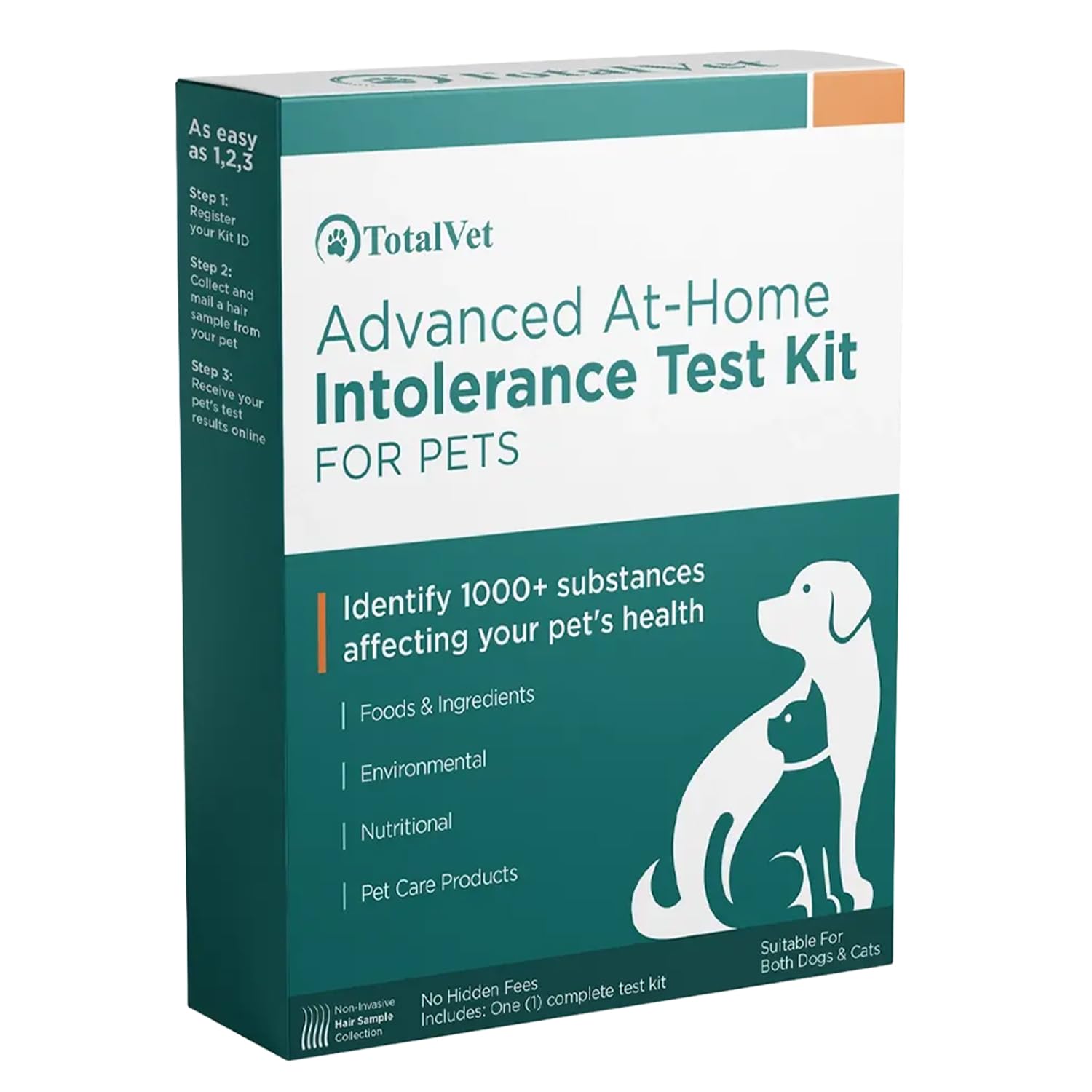 TotalVet Dog Allergy +1000 Food & Nutritional Sensitivity Test, Pet Intolerance Kit at Home — Advanced Complement to DNA Tests for Complete Pet Wellness TotalVet uk supplements