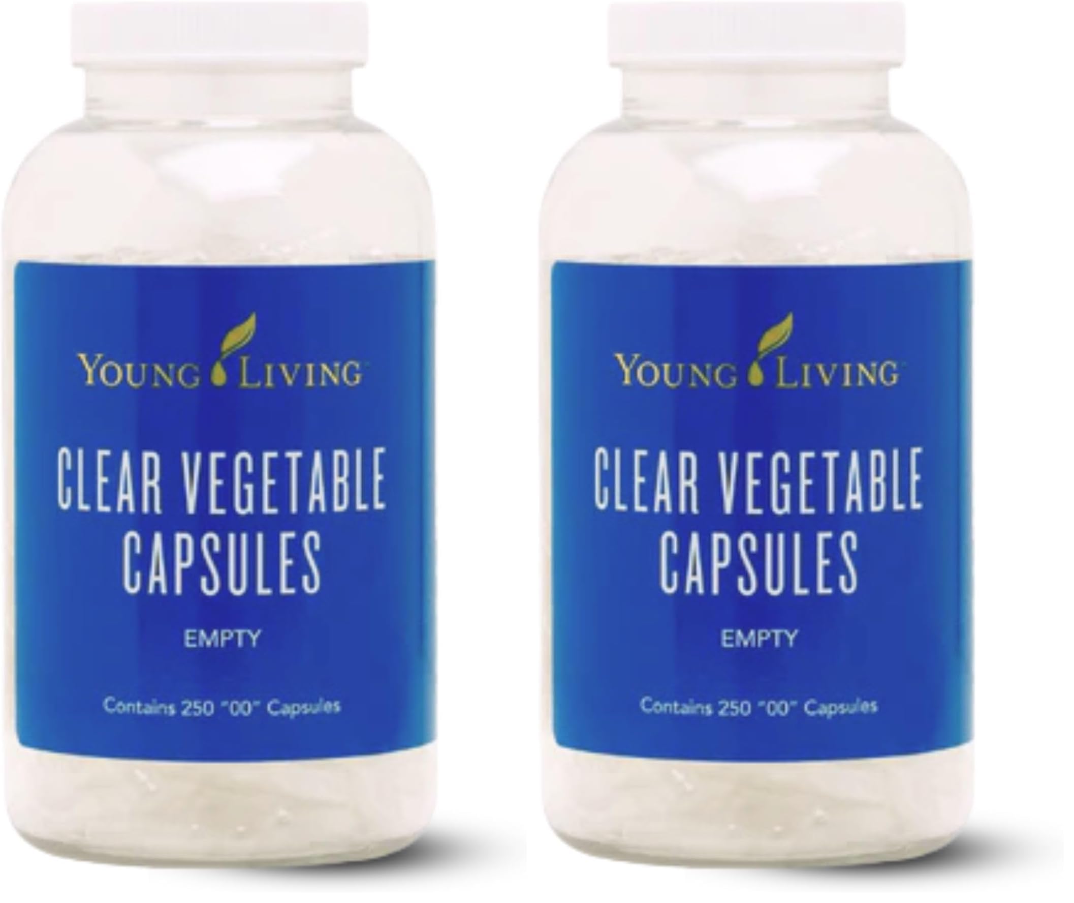 Young Living Clear Vegetable Capsules - 250 ct - Essential Oil Blends, Vitamins, Herbal Supplements, & Dietary Needs - Easy-to-Use, Vegan-Friendly, & Non-GMO (Pack of 2) Young Living uk supplements