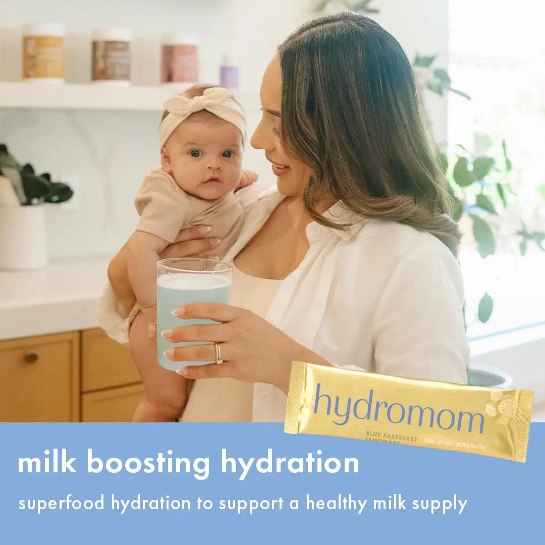 Boobie Hydromom Superfood Electrolyte Drink Mix, Blue Raspberry Lemonade | Refreshing Energy & Hydration Boost for Mamas | On-The-Go & Travel Essentials for Pregnancy, Boobie Brands uk supplements