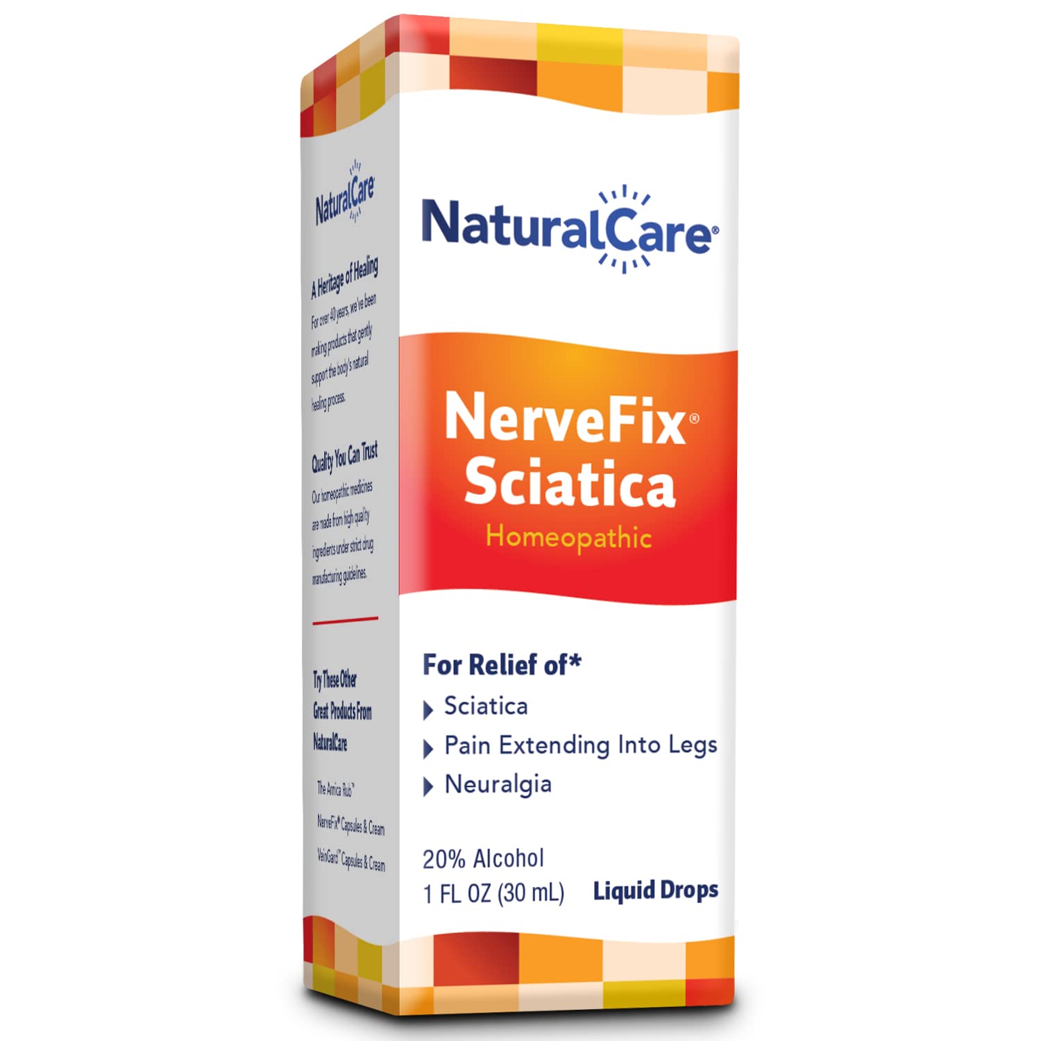 NaturalCare Pain Relief NerveFix Sciatica Neuralgia, 1 oz Liquid Natra Bio Natra-Bio uk supplements