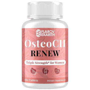 Joint Supplements for Women OsteoCII Renew Triple Strength – Advanced Joint, Bone & Skin Formula – Collagen, Glucosamine, Chondroitin, Calcium, MK-7, Vitamin D3, Hyaluronic Acid, 180 Tablets Flarovexarith uk supplements