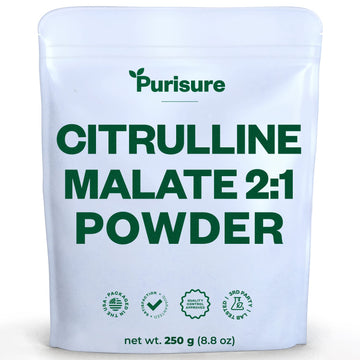 Purisure L-Ctrulline Powder 250g, Premium Citrulline 2:1 Malate Supplement for Strength Purisure uk supplements