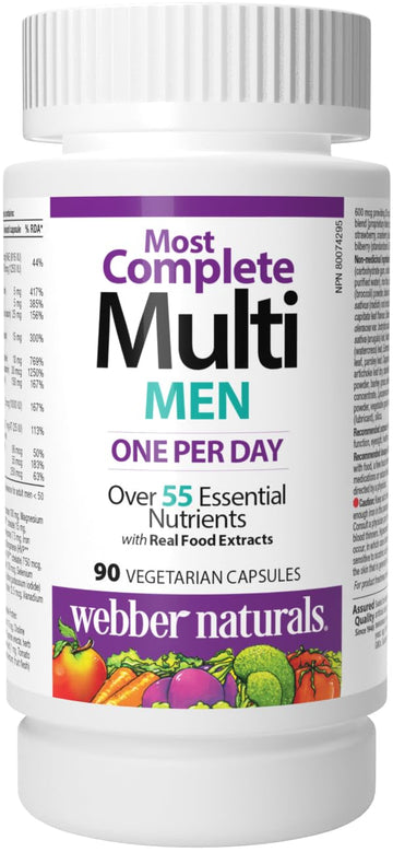 Webber Naturals Men's Most Complete Multi, 90 Vegetarian Capsules Webber Naturals uk supplements