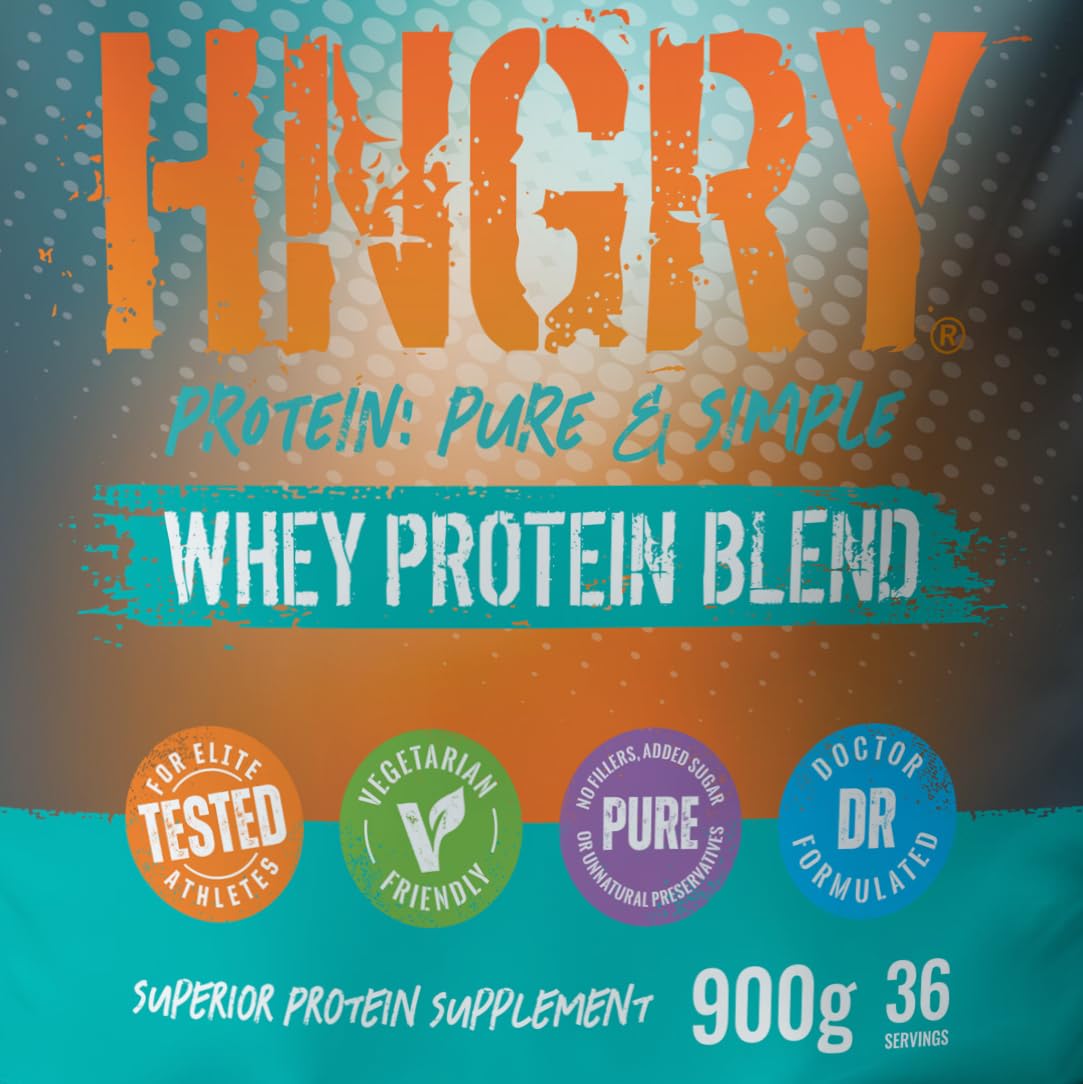 HNGRY Protein Whey Protein Powder Shake with 80% Protein Whey, 900g and 36 Servings HNGRY Protein uk supplements
