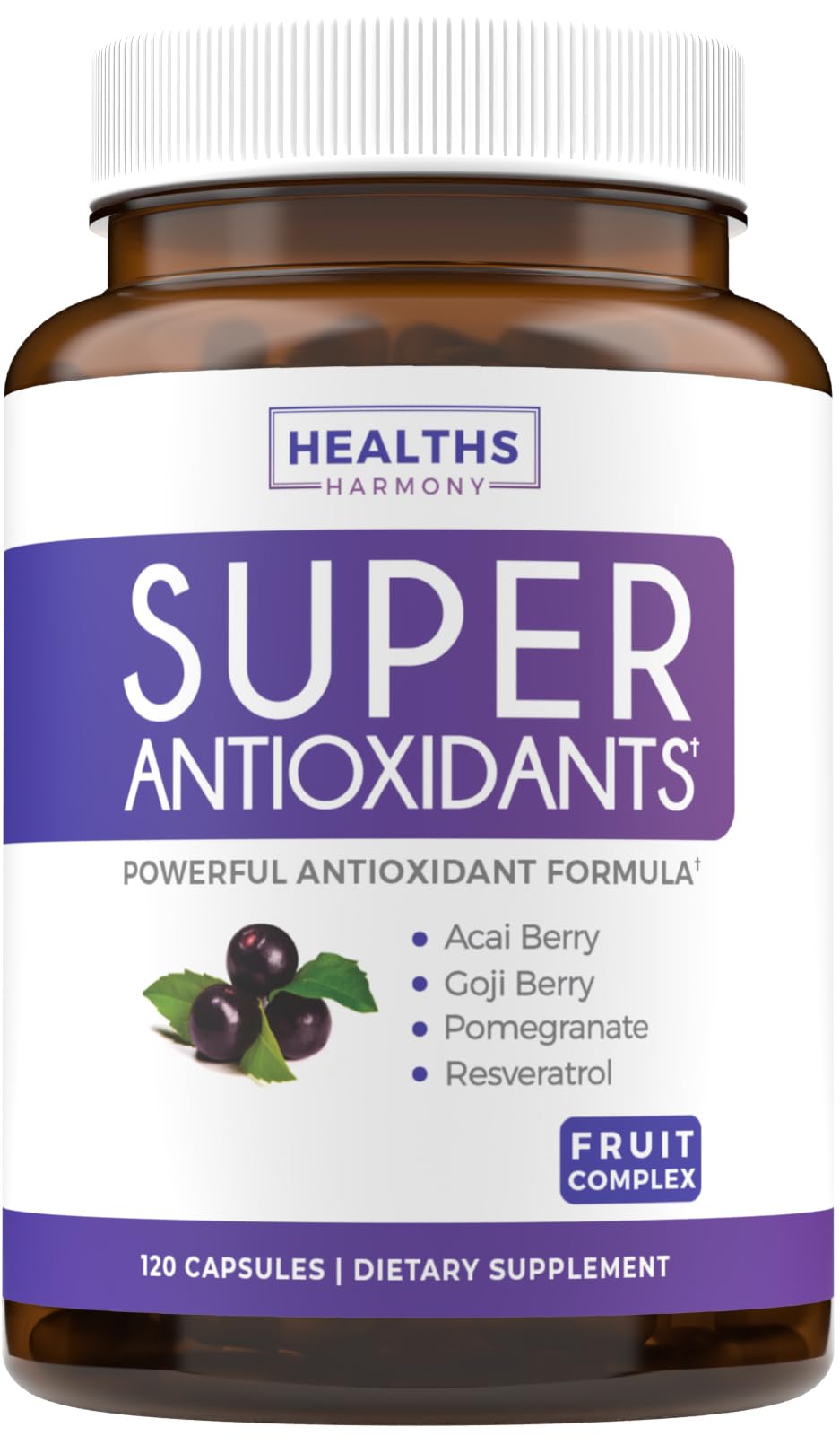 Super Greens & Antioxidants (2-Month Supply) Antioxidant Power Greens Bundle of Organic Super Greens Powder - Complete Superfood (120 Capsules) & Super Antioxidants - Powerful Superfood (120 Capsules) Healths Harmony uk supplements