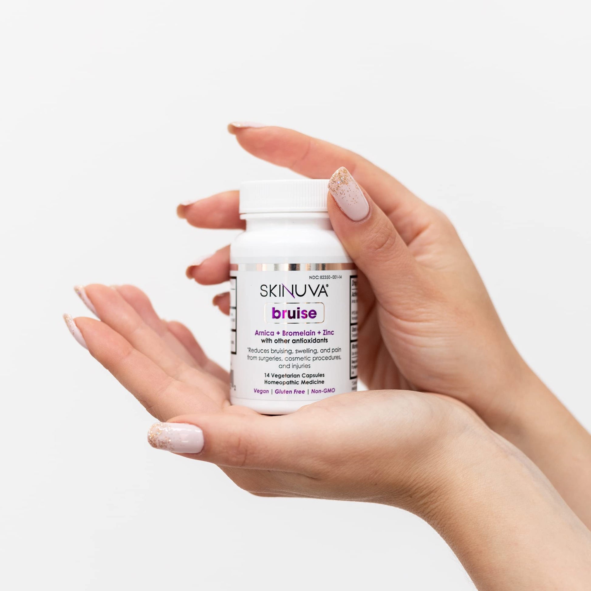 Skinuva® Bruise - Supplement for Bruising and Swelling - A Homeopathic Bruise Remedy Formulated with Arnica, Bromelain & Zinc - 14 Capsules (7-Day Treatment) Skinuva uk supplements