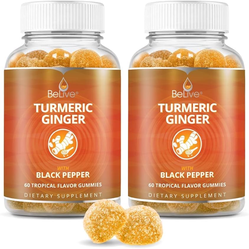 BeLive Turmeric Curcumin with Black Pepper & Ginger - Turmeric and Ginger Supplement BeLive uk supplements
