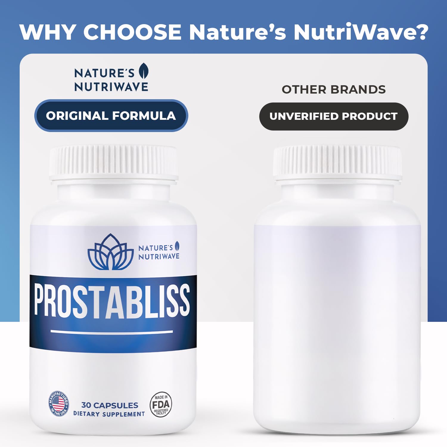 Prostabliss – 100% Natural Herbal Supplement with Zinc, Green Tea, Milk Thistle & Ginseng – Made in USA – 30 Capsules, 1 Month Supply Nature’s NutriWave uk supplements
